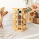 Glass & Wood Spices Stand 17 pieces